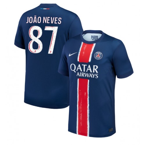 Pánský Fotbalový dres Paris Saint-Germain Joao Neves #87 2024-25 Domácí Krátký Rukáv